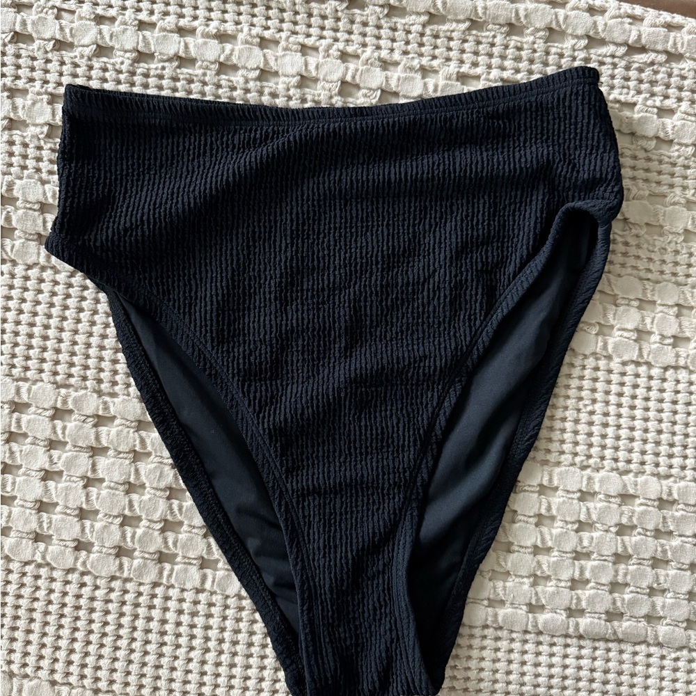 NEW New Look Black‎ Textured Bikini Bottom Size 4